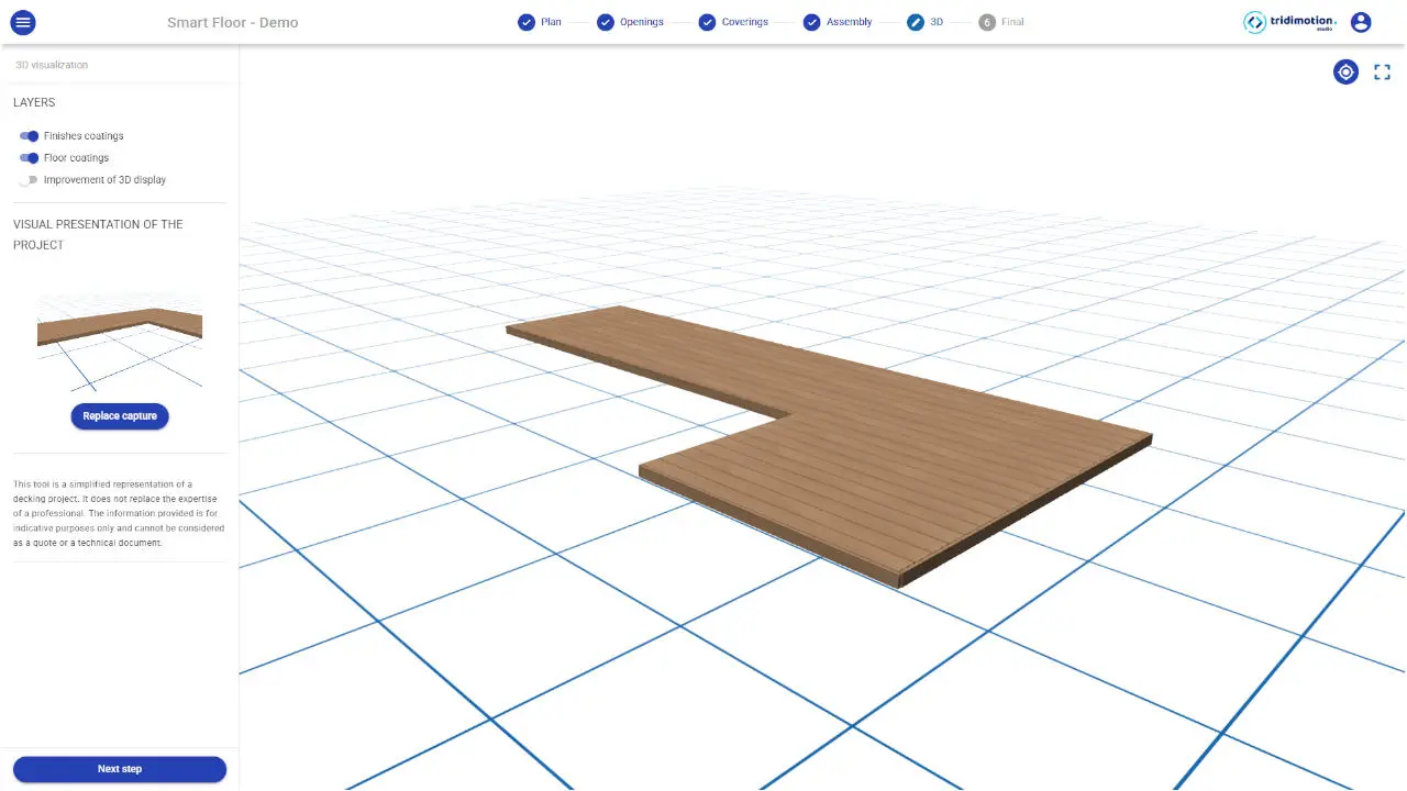 Exemples d'applications de configurateurs de produits en 3D : création plan de masse 2D et visualisation 3D d'un projet pour la construction.