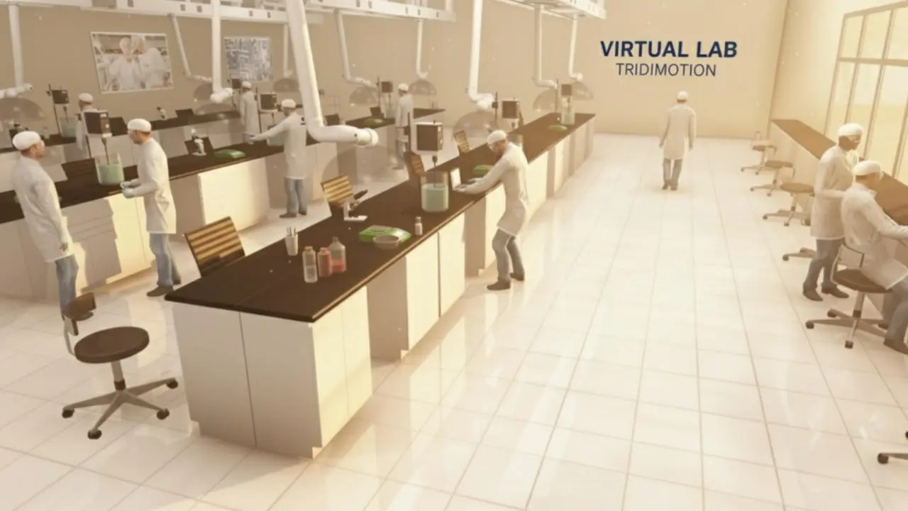 Application de formation VR pour laboratoire de chimie : modélisation 3D haute fidélité d'équipements scientifiques et d'instruments de mesure.